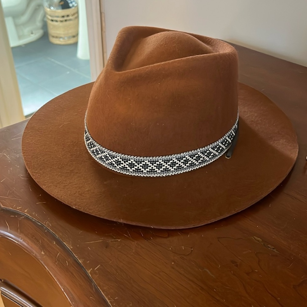 Western Chestnut wide brim hat
